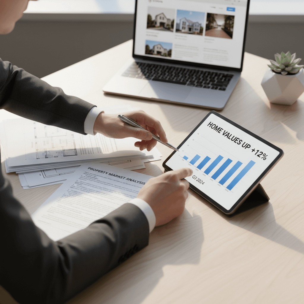 Professional reviewing property strategy