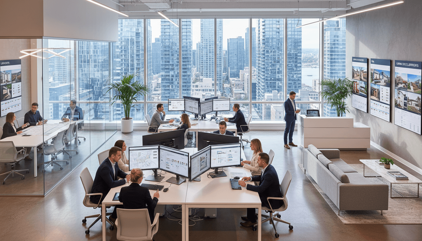MYRL LLC office space with real estate portfolio and business materials