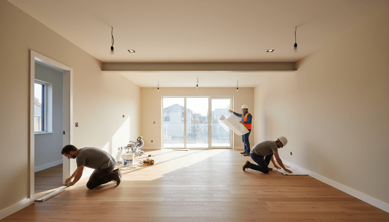 Property renovation being managed professionally