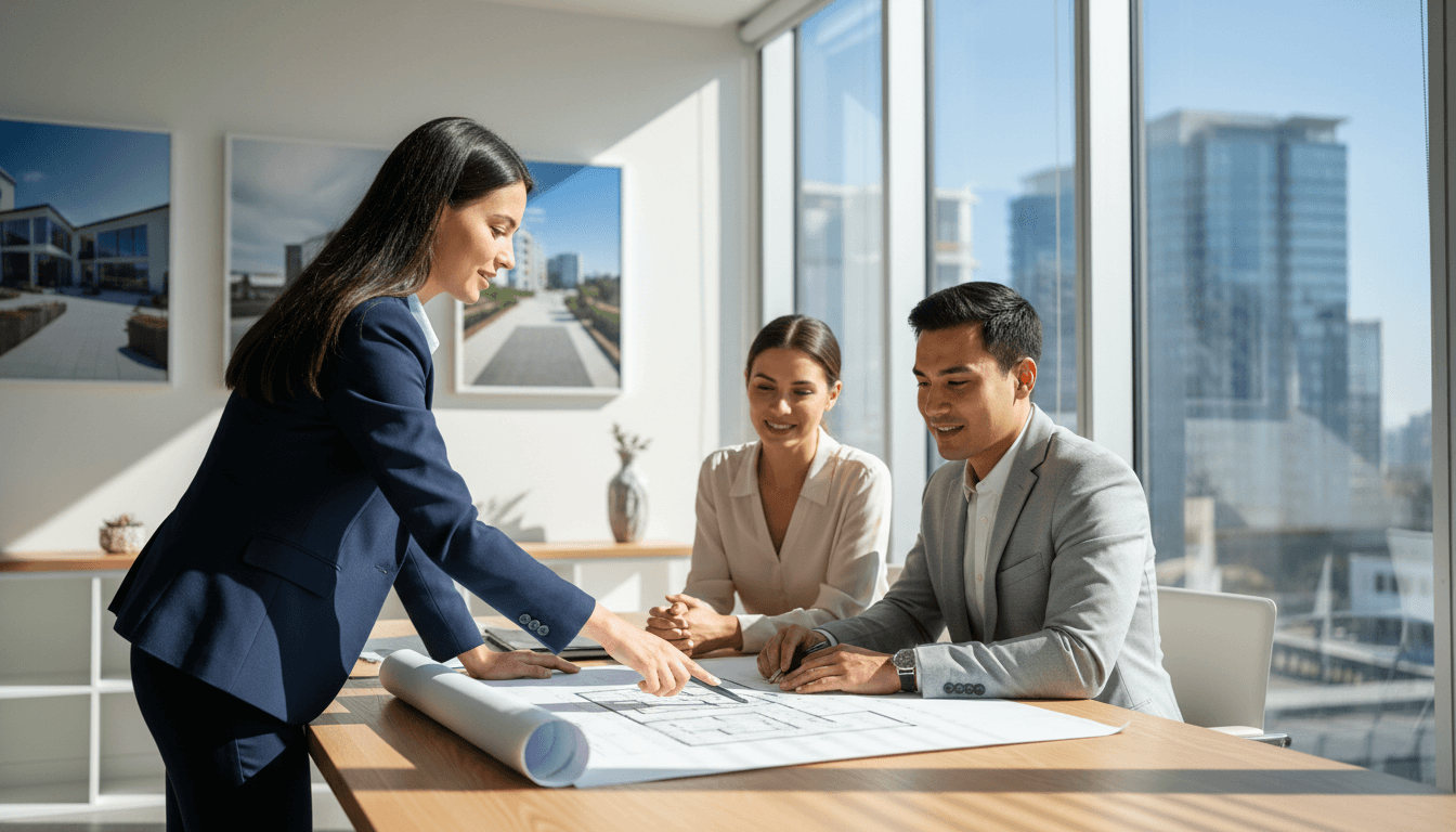MYRL LLC professional discussing real estate services with client